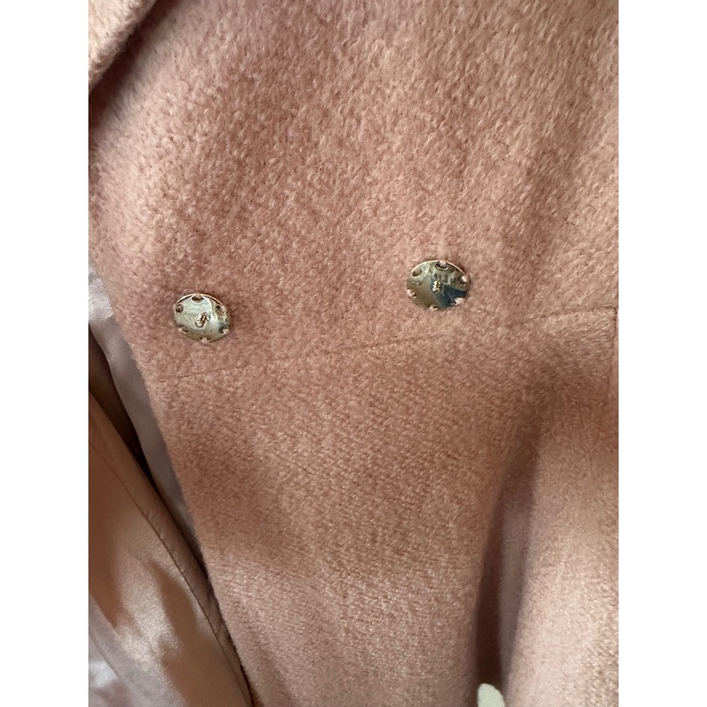 Calvin Klein Womens Dusty Rose Pink Fit and Flare Double Breasted Peacoat Coat - Picture 9 of 16